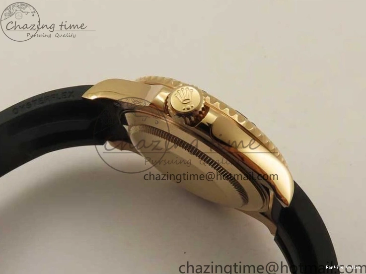 0405 Yacht-Master 126655 RG 3EF 1:1 Best Edition Black Ceramic Bezel on Black Rubber Strap VS Reliable 2488